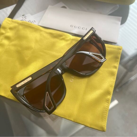 Gucci Fashion Sunglasses in Havana Brown, NWT, Full Inclusion - Picture 6 of 15